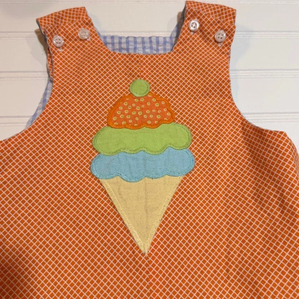 The Bailey Boys 24 months Reversible Cran/ Ice Cream Cone Romper